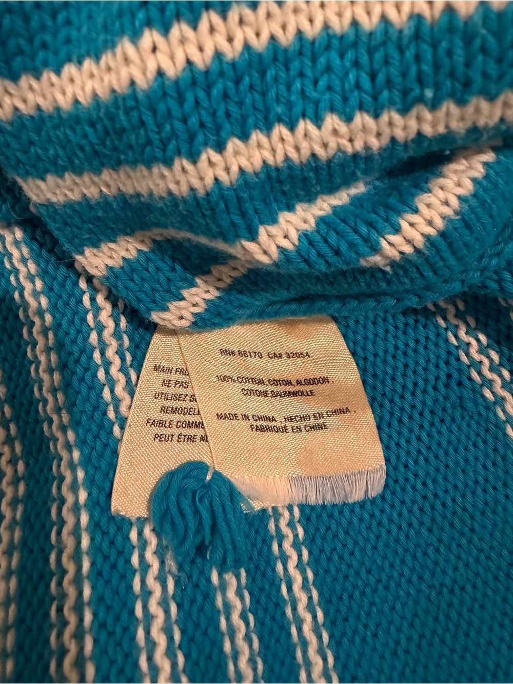 Anthropologie Moth Palma Striped Boatneck Dolman Sweater Ciel Turquoise M - Picture 6 of 6